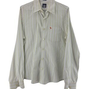 Abercrombie Shirt‎ Mens XLarge Striped Muscle Fit Long Sleeve Button Up Casual
